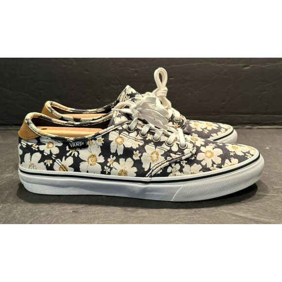 Vans Ultra Cush Camden Deluxe Black/White Floral Print Women's Size 9.5 - Picture 4 of 11